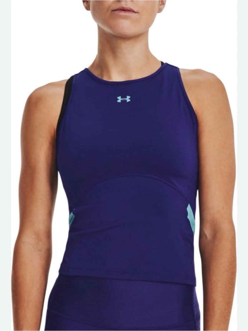 Under Armour Blue Performance Tank with Aqua Accents